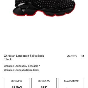 Christian Louboutin Black Spike Sock Sneakers